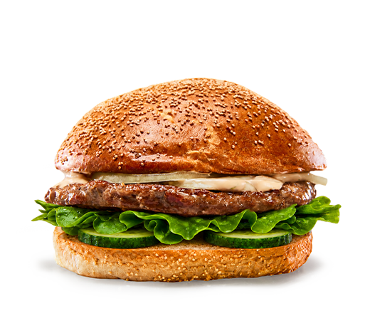 Burger JB Hamburger mit 125g Patty, Tomaten, weißen Zwiebeln und JB Sauce
