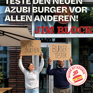 Bevor ihn alle probieren dürfen … 🍔👀
… suchen wir 5 Burger-Fans, die unseren neuen Azubi Burger EXKLUSIV vor dem ...